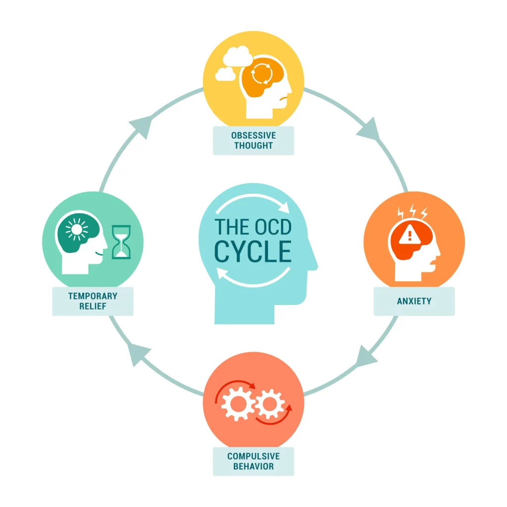 A circle with the words " ocd cycle ".